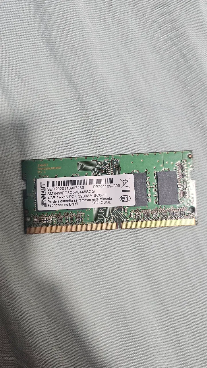 Memória RAM notebook 4GB DDR4 3200MHz