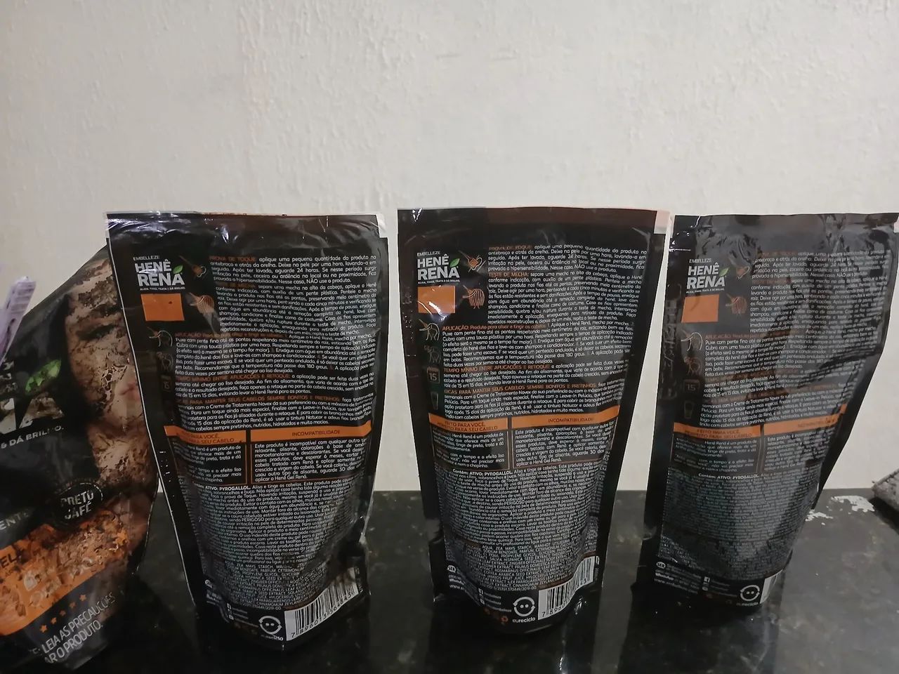 Kit com 3 Henês Gel Preto Café Embelleze - Foto 2