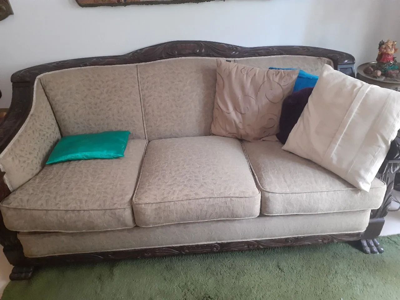 Conjunto sofá e poltronas em Jacarandá.<br>Valor 2.400<br>Retirada Engenho Novo - Foto 3