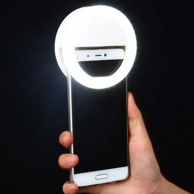 Luz Selfie Ring Light Clipe Anel Led Flash Celular Universal - Foto 3