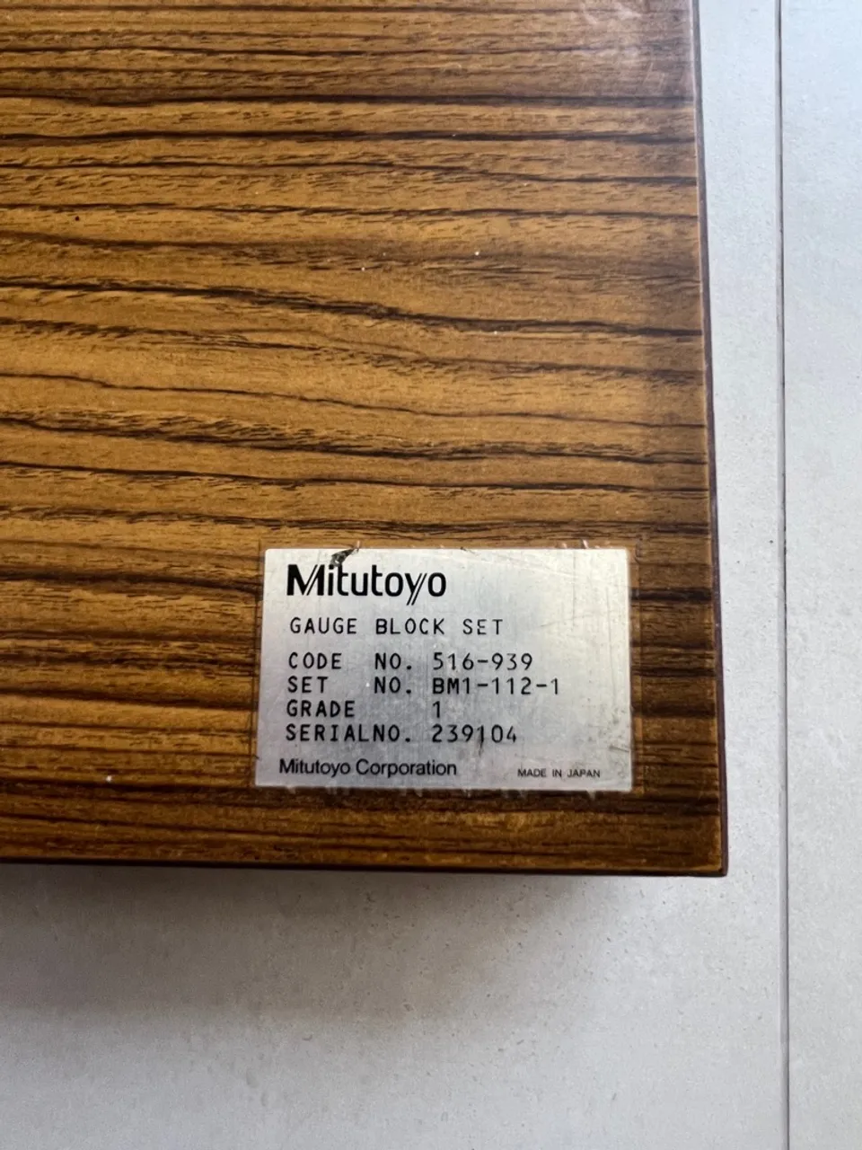 Blocos padrão de medição Mitutoyo
