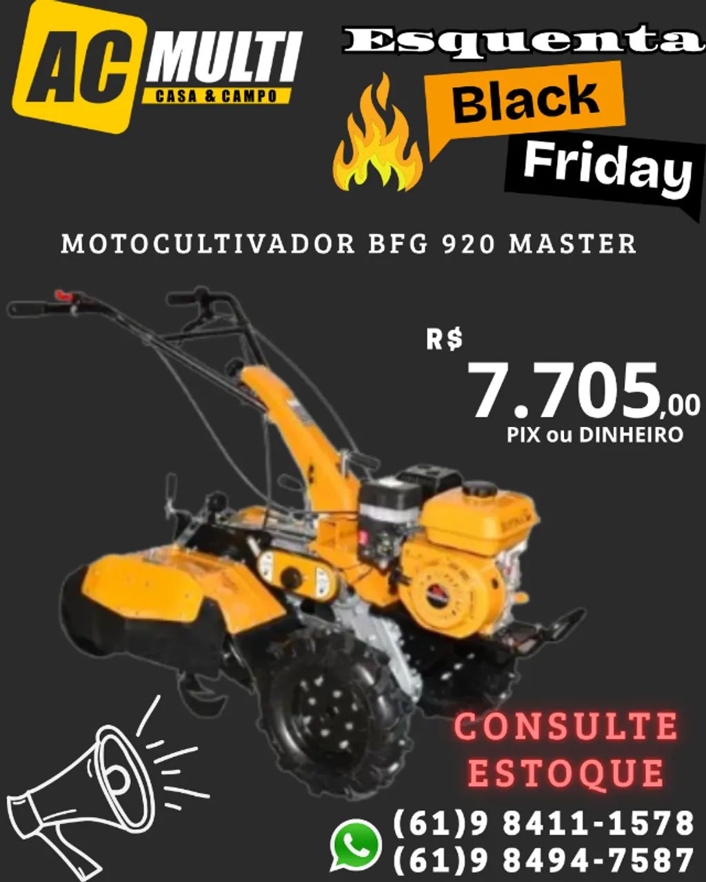 MOTOCULTIVADOR BFG 920 MASTER