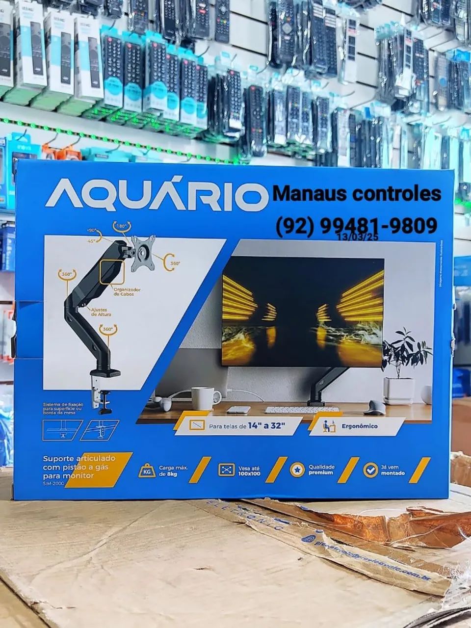 Suporte para Monitor Articulado com Pistão a Gás Promoção 