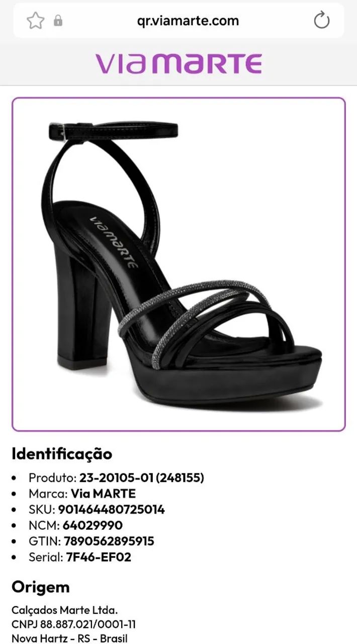 Sandalia salto preto - Foto 5