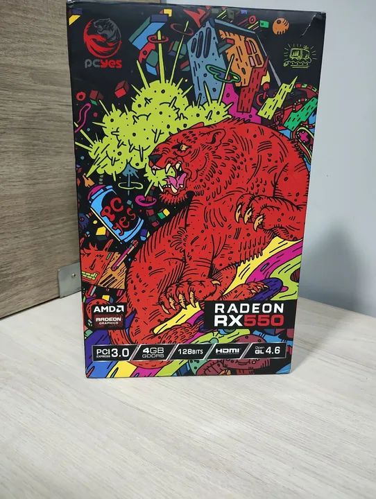 Placa de Vídeo PCYES, AMD RX550, 4GB RAM