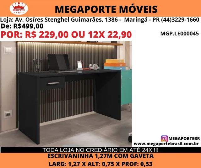 Escrivaninha Simples com Gaveta