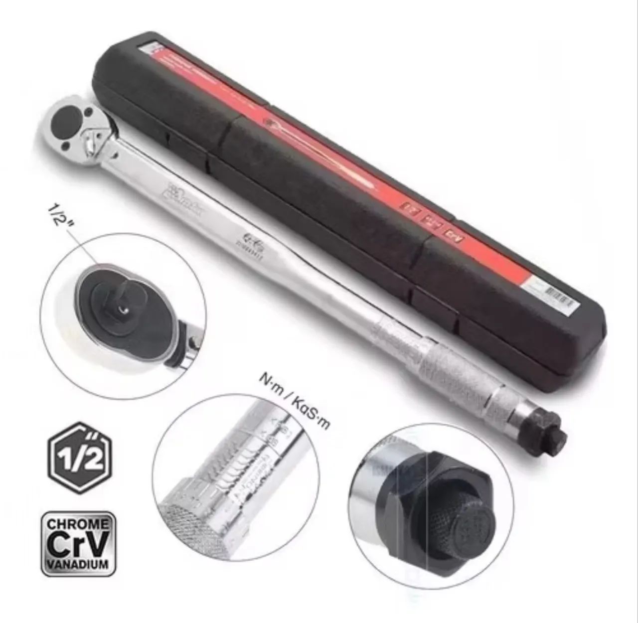 Torquímetro De Estalo 1/2 Para Soquete 42 A 210 Nm Noll