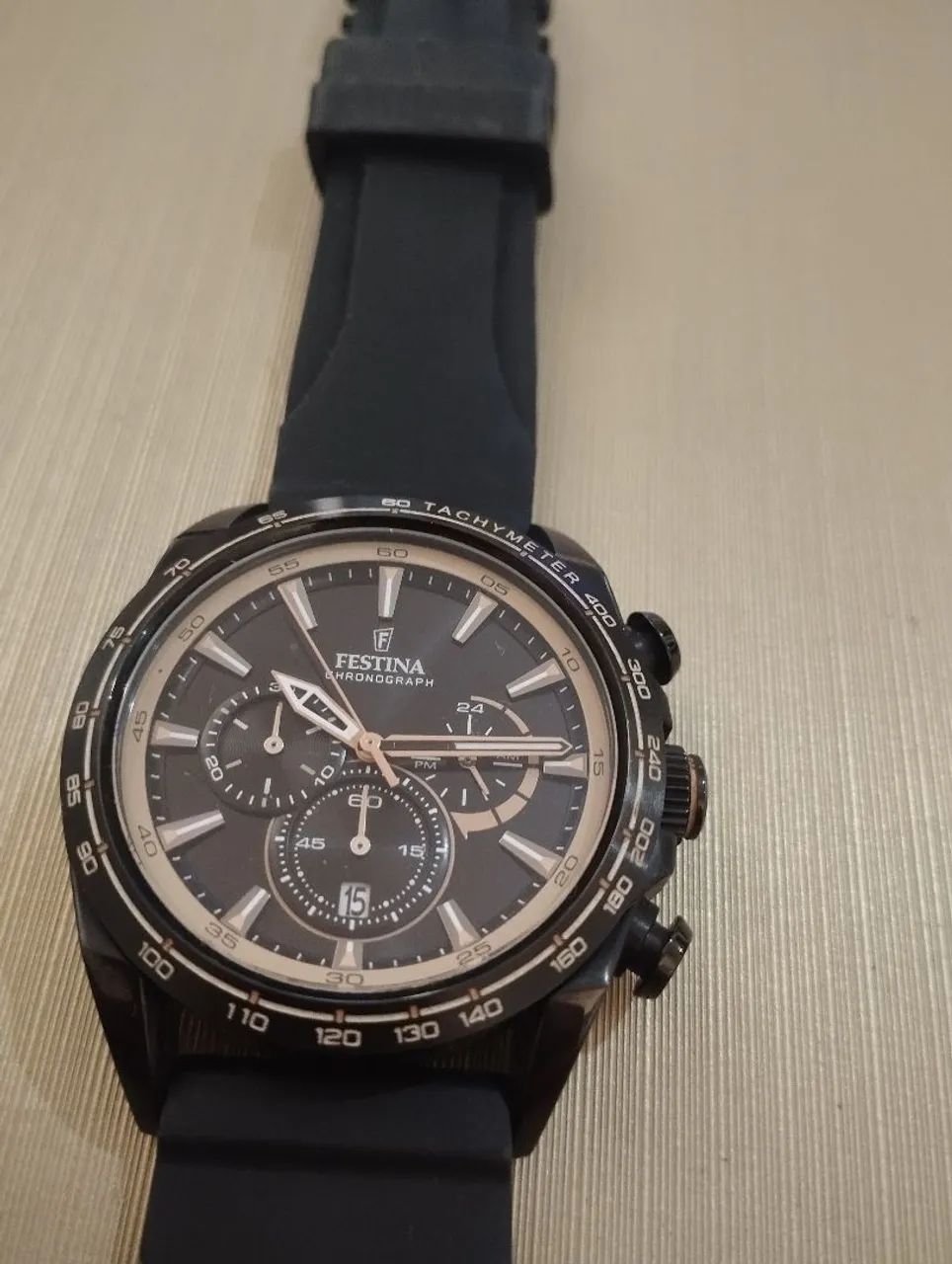 Relógio festina cronógrafo funcionando. - Foto 4