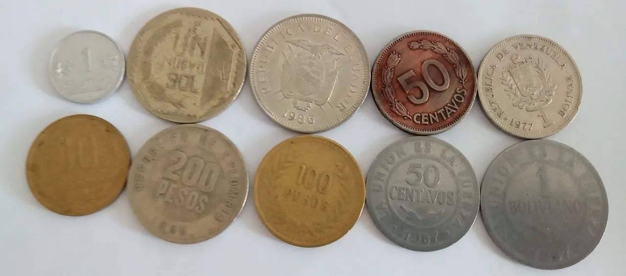 10 moedas do mundo - Países Andinos - Foto 2