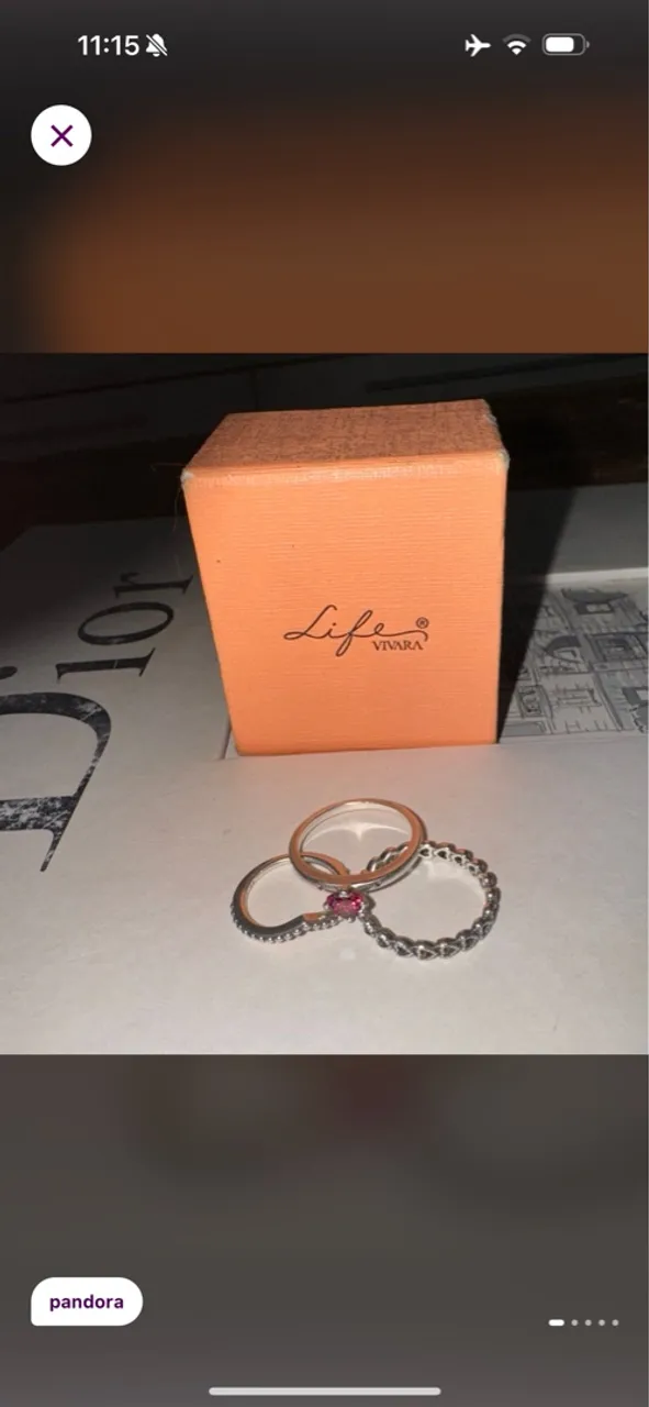 CONJUNTO 3 ANÉIS VIVARA + PANDORA