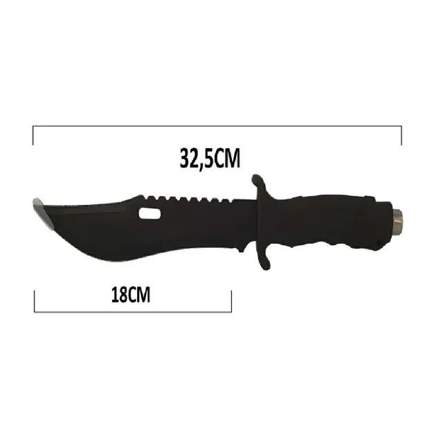 Faca Rambo aço inox com bainha - Foto 3