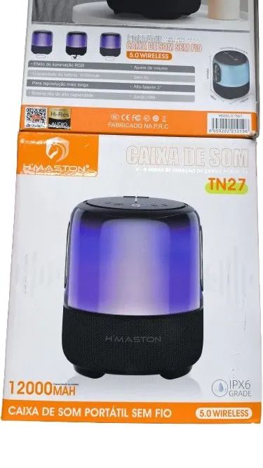Caixa de Som Bluetooth H'MASTON TN27 com Luz RGB - Foto 2