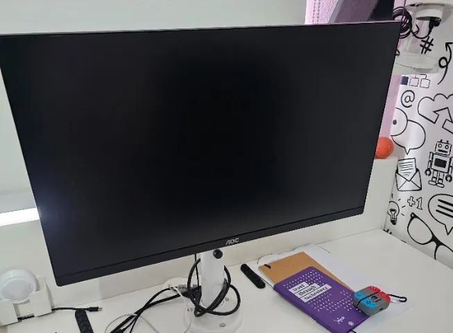 Monitor 23,8" Widescreen Preto AOC 110V/220V (todas as informações na descrição, leia) - Foto 2