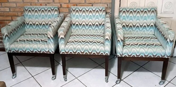 3 Poltronas com Rodinhas - Foto 4