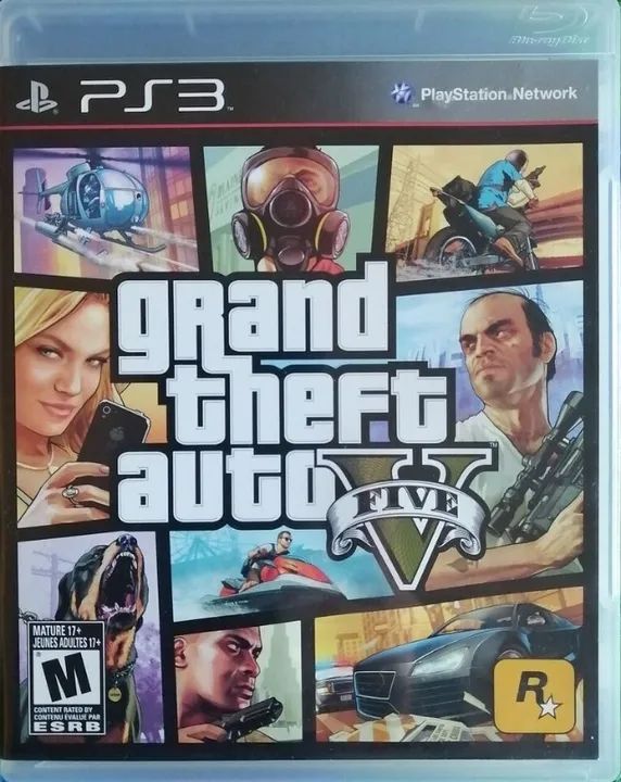 GTA V Original com manual e mapa - PS3 C/NF