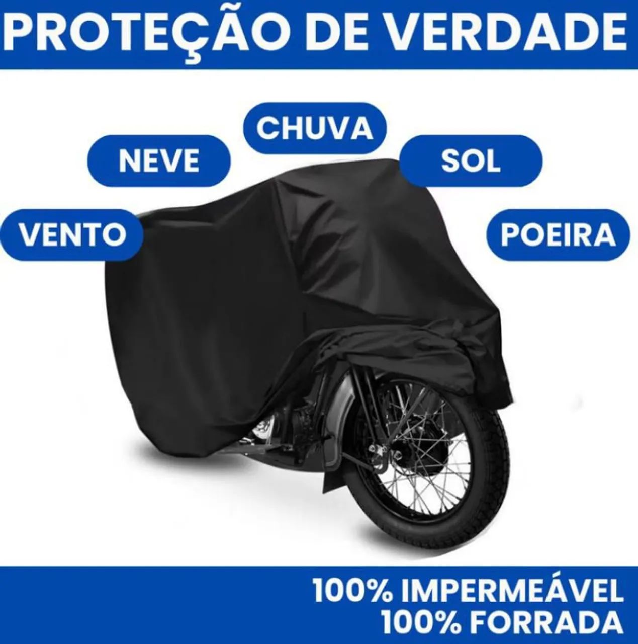 CAPA PARA COBRIR MOTO TÉRMICA DE COURO 100% IMPERMEÁVEL - Foto 3