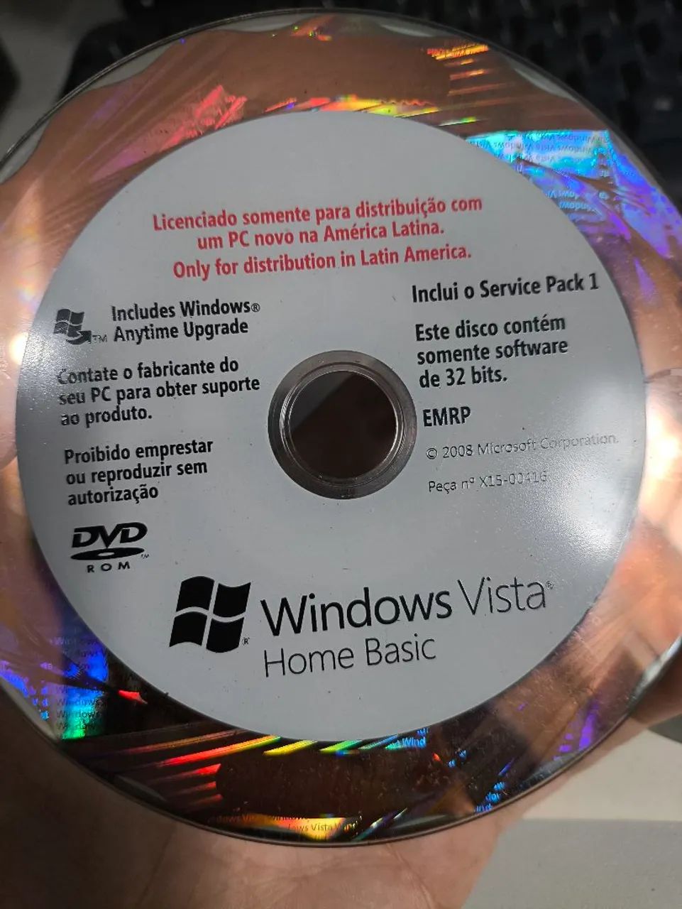 Dvd Windows Vista original Microsoft