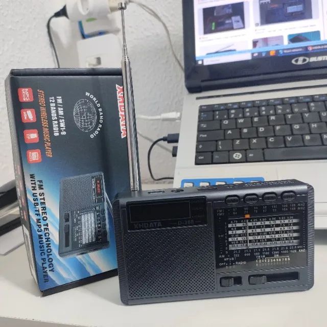 Rádio Portátil Retrô [FM/AM] 12 bandas Bluetooth, USB, TF, MP3 Player, A Pronta Entrega!! - Foto 6
