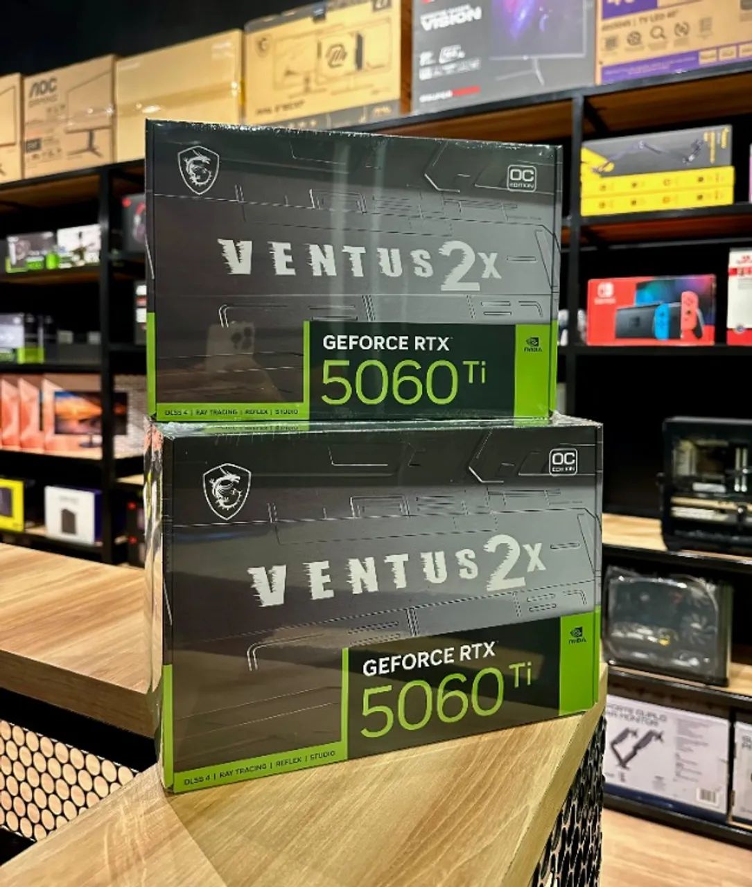 Placa de Vídeo MSI NVIDIA GeForce RTX 5060 Ti Ventus 2X OC, 8GB, GDDR7 - Nova lacrada  - Foto 5