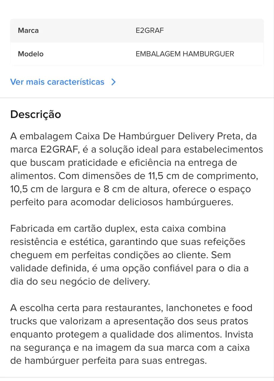 Embalagem hamburguer - Foto 2