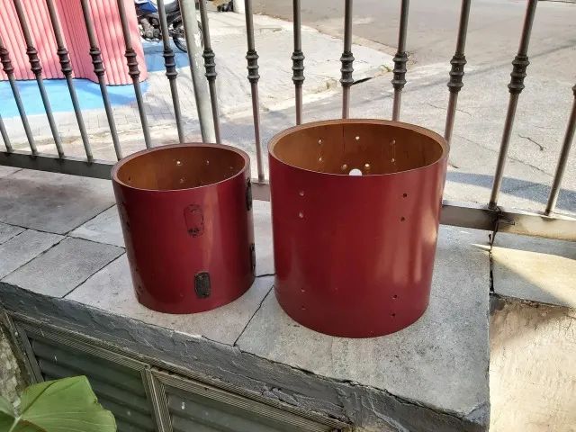 Tom 1 e 2 Bateria Fischer Anos 90 - Vintage