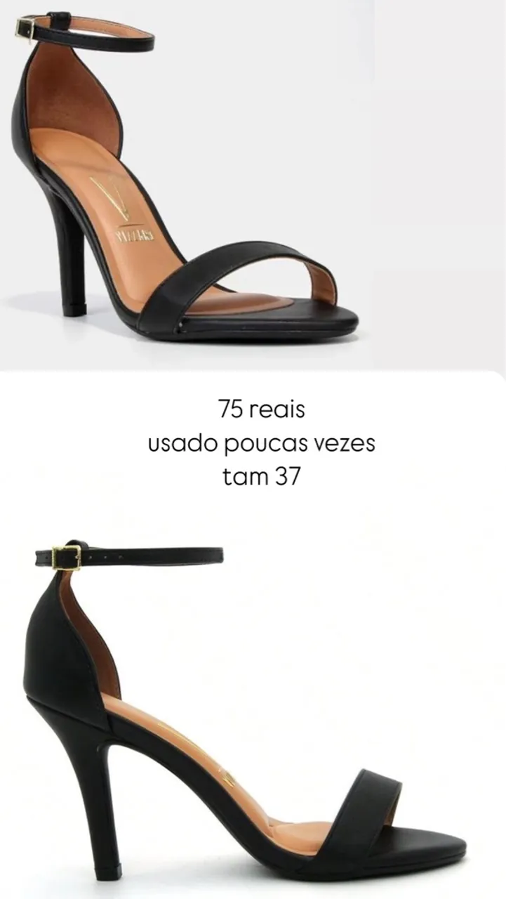 Sandália Salto Vizzano Preta - Tam 37