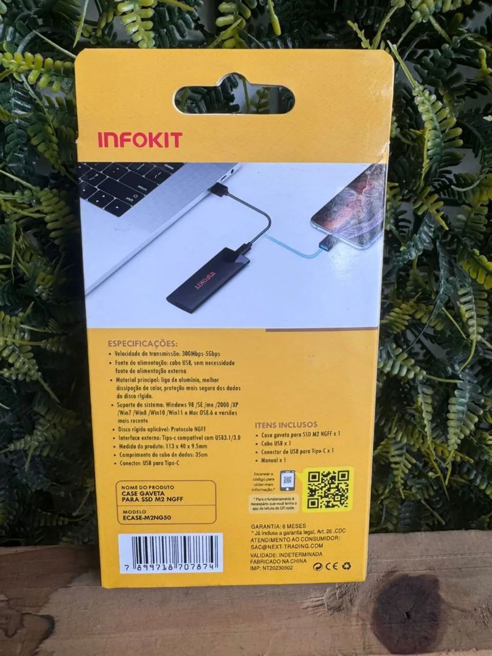 Case ssd M2 NGFF 5Gbps usb tipo c usb 3.1 infokit  - Foto 3