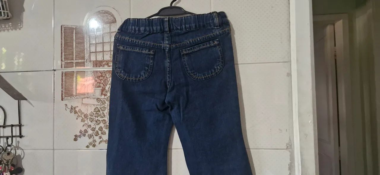 Calça jeans alphabeto 1 ano NOVA - Foto 2