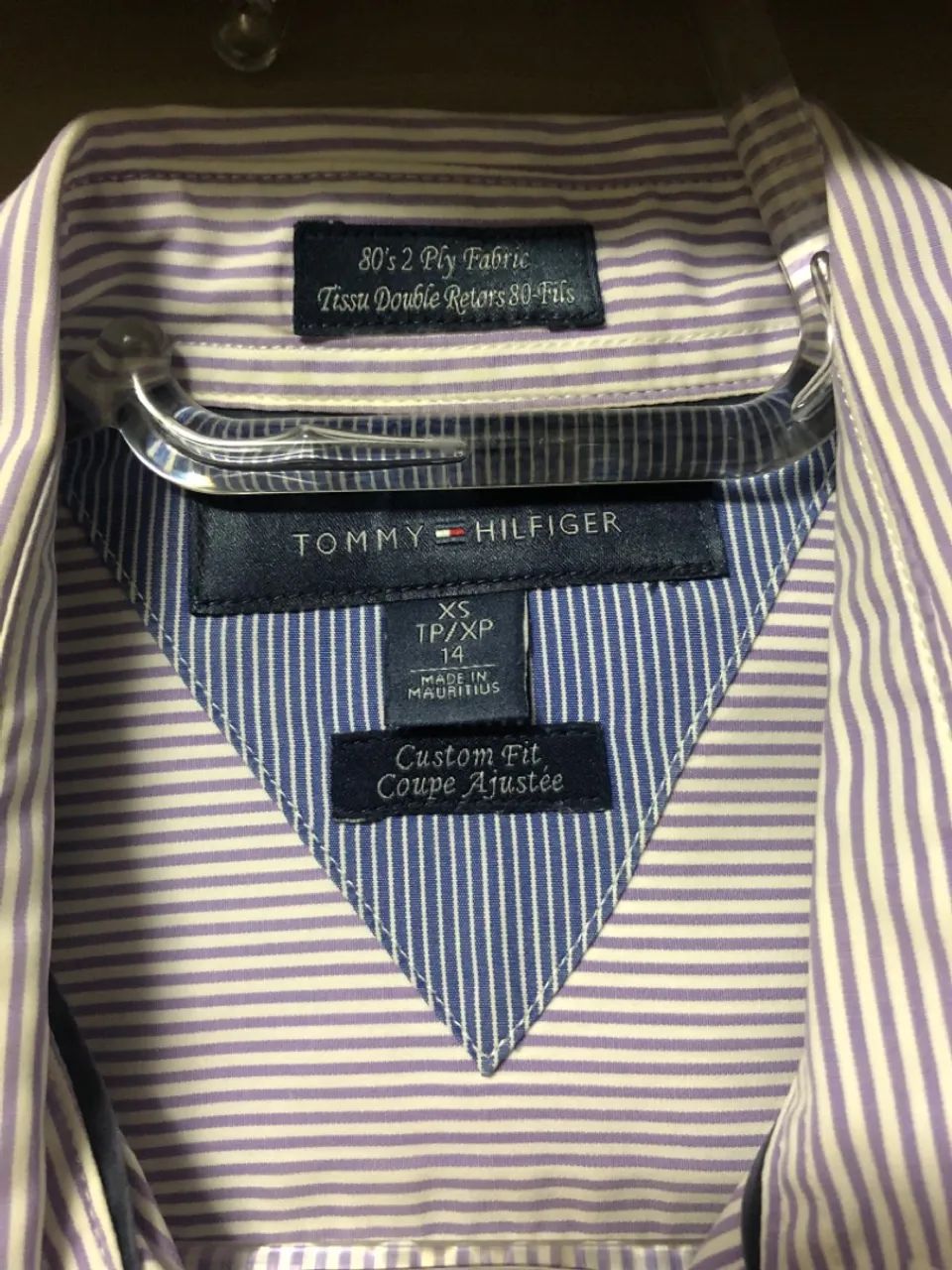 Camisa social Tommy Hilfiger Listrada, original, comprada nos EUA - Foto 3