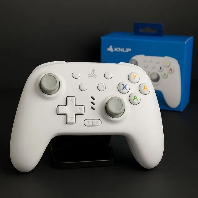 Controle Joystick Sem Fio Compatível Com Pc Android Nintendo Cor Preto Kp-gm038