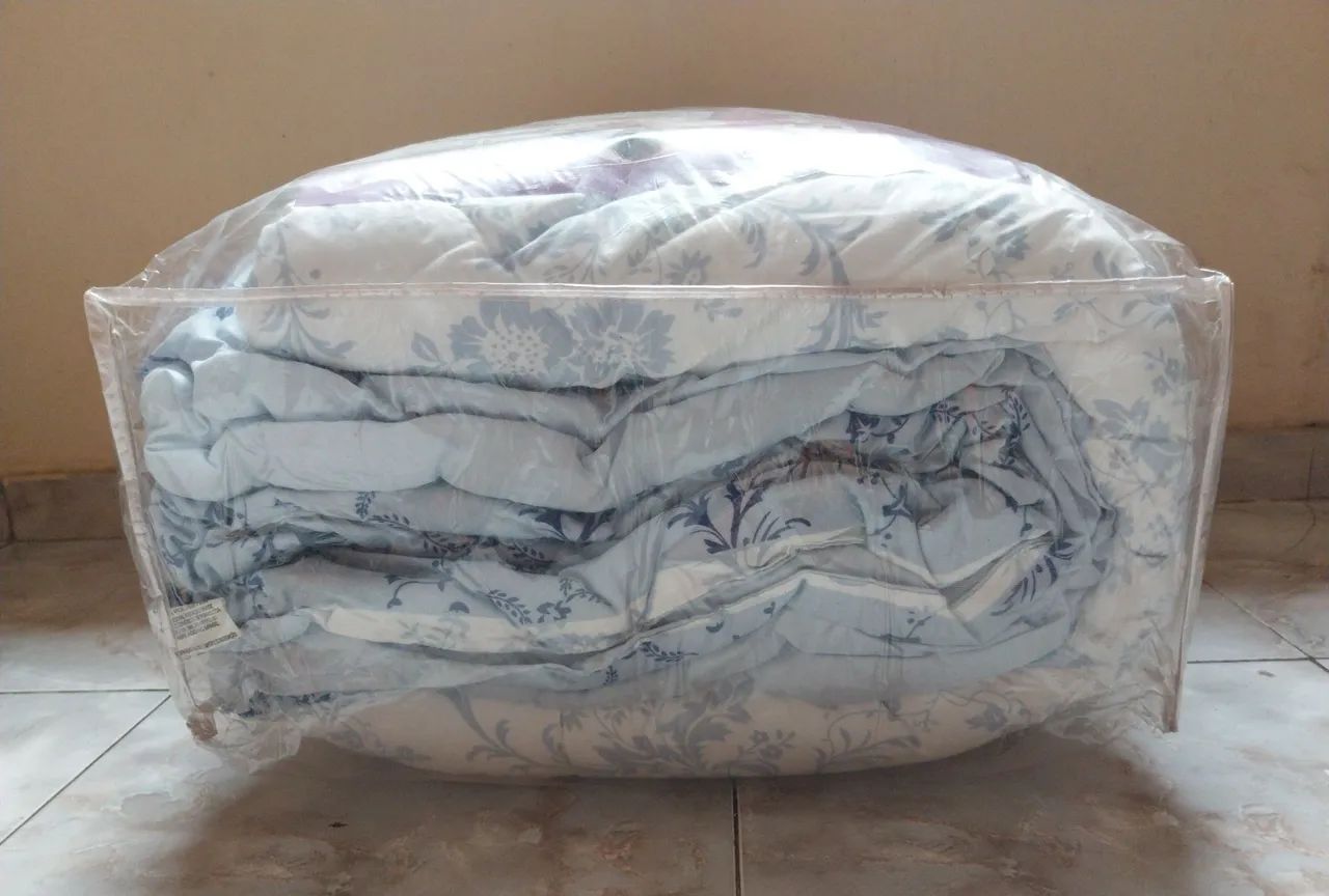 Edredom Microfibra Solteiro Ortobom Estampado Novo - Foto 5