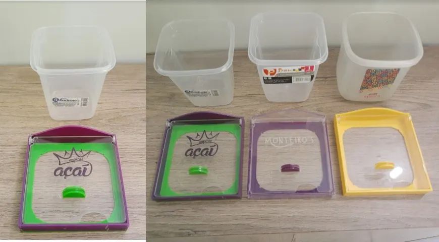 Tampa em Acrílico + vasilha de plástico para loja de açaí, cupuaçu e/ou sorveteria - Foto 5