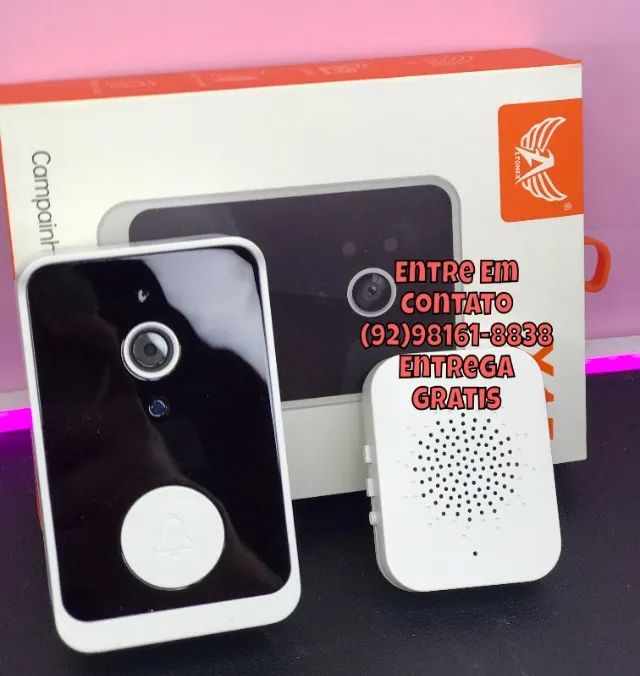 Campainha inteligente visivel com câmera Wi-Fi - Foto 6