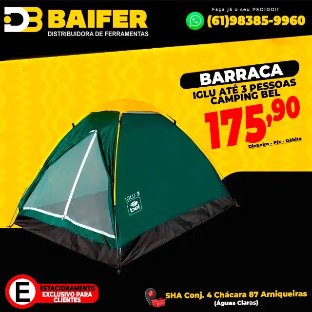 Barraca Camping Iglu Até 3 Pessoas Bel