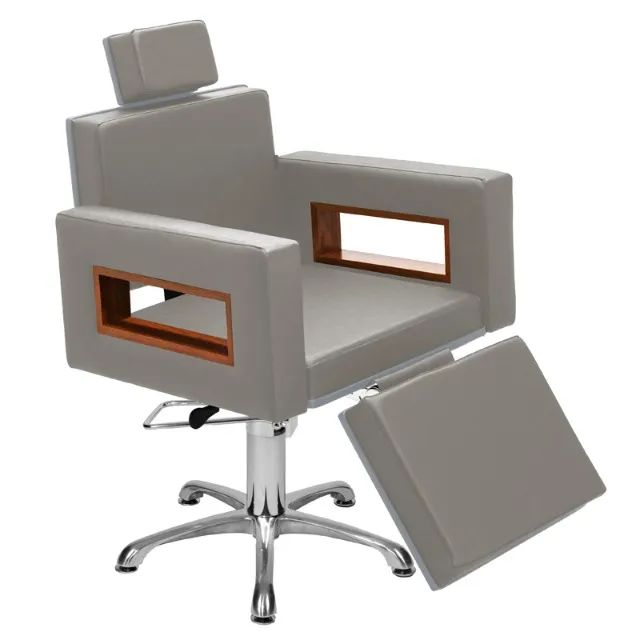 Cadeira de Maquiador Lisboa Reclinável C/Apoio Base Estrela - Foto 4