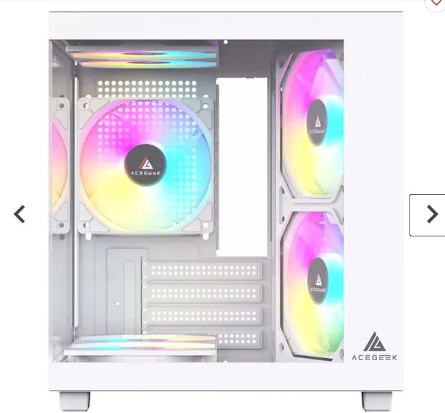 Gabinete gamer novo, lacrado! Aquário, branco, em vidro temperado! - Foto 5