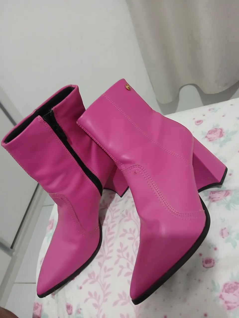 Bota Feminina Rosa Pink Salto Bloco - Calçados - Serraria, Maceió ...