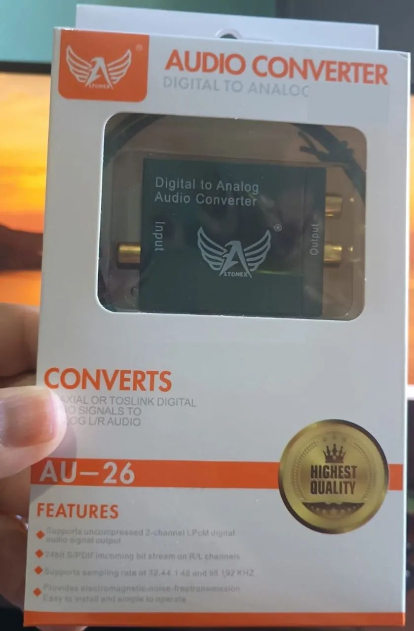 Conversor de Audio Digital Optico para analogico