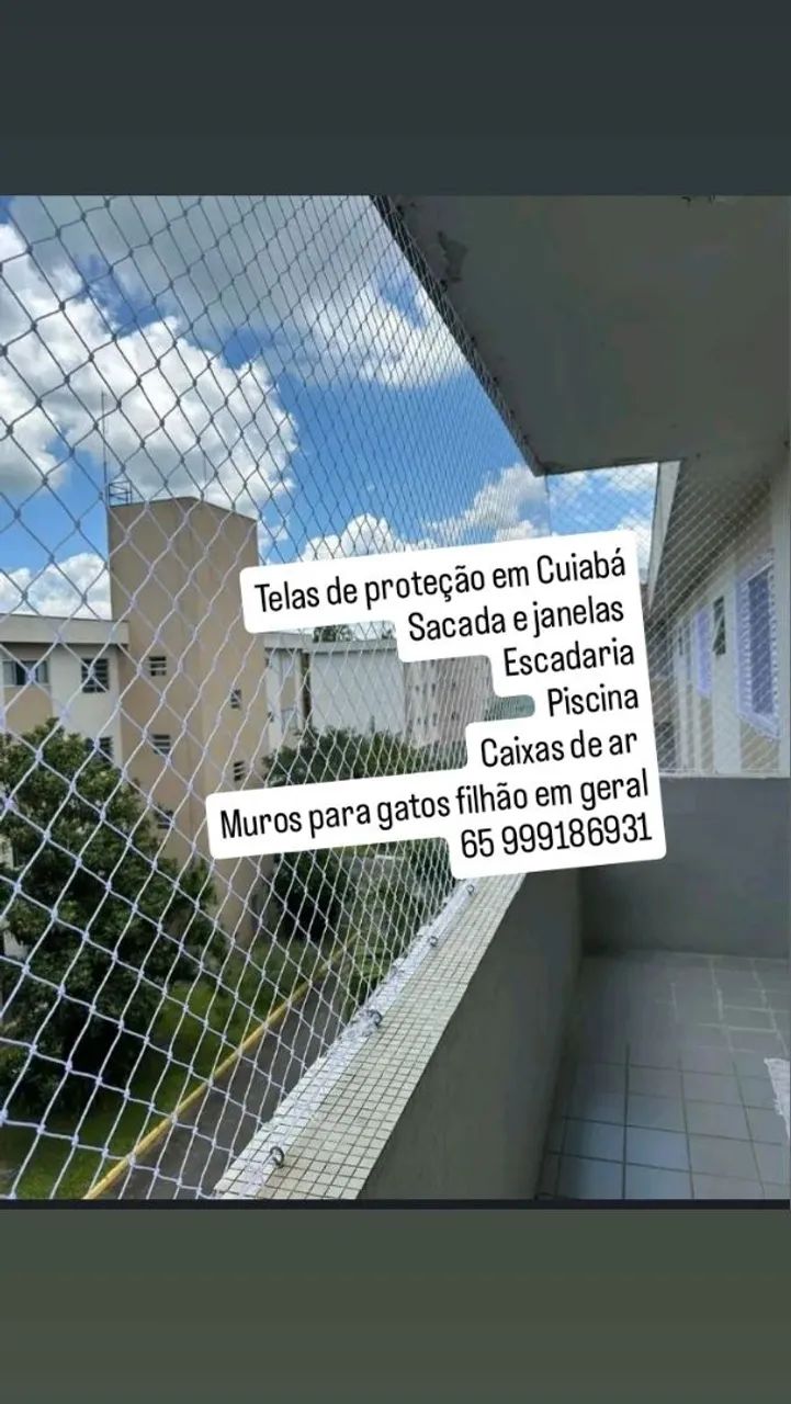 Telas de proteção para sacadas, janelas, escadas e piscinas em Cuiabá
