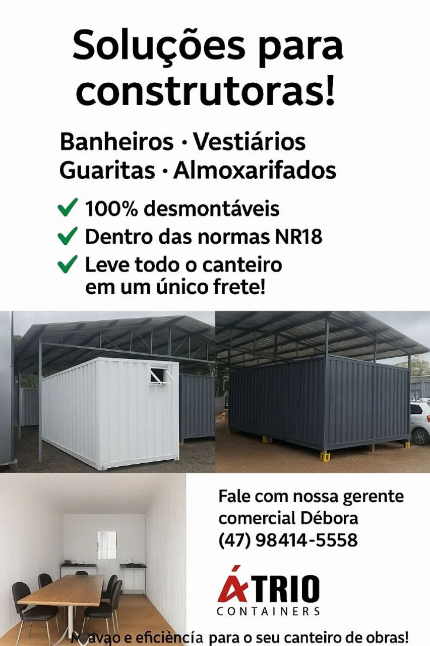 Container desmontáveis refeitório e vestiários  - Foto 3