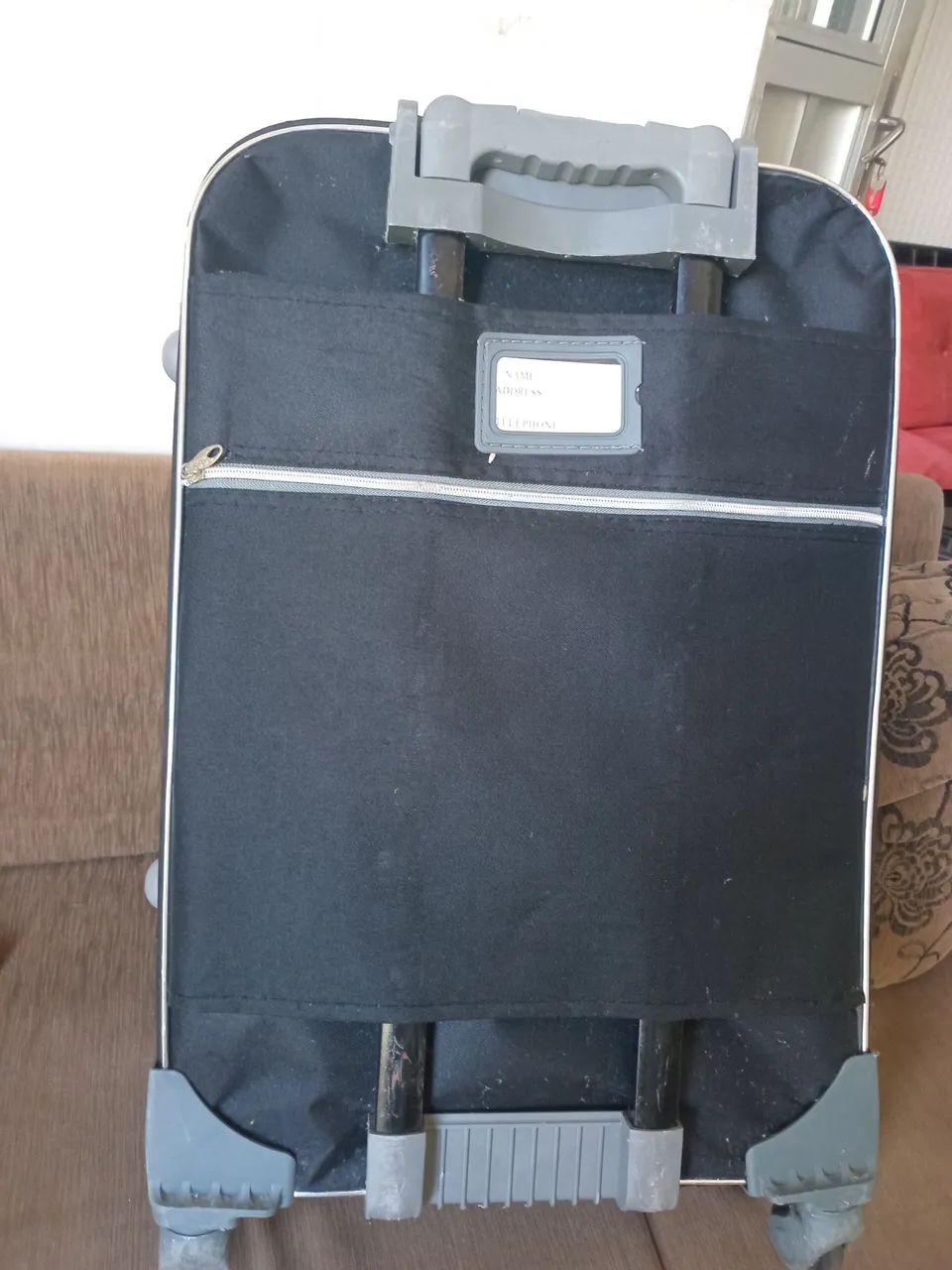 Mala de viagem preta com rodinhas - Foto 2