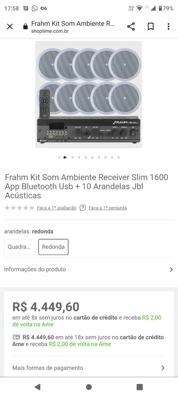 Kit Som Ambiente + 10 Arandelas JBL  - Foto 3