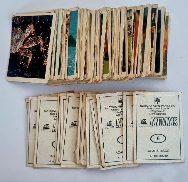 Lote - 260 Figurinhas - Álbum Animais 1993 - Panini - Nunca Colada 