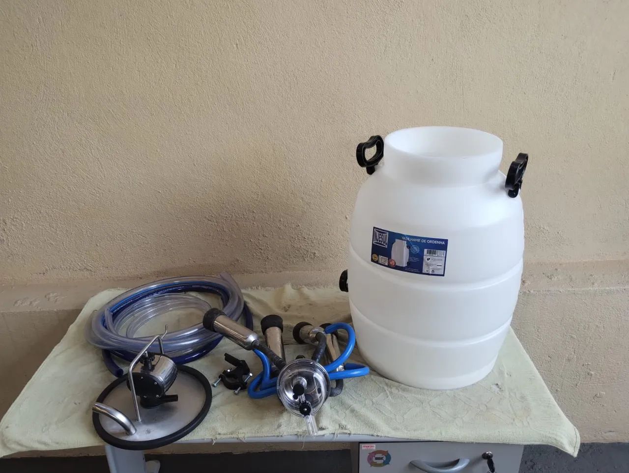 Conjunto de ordenha completo com tarro inpulse
