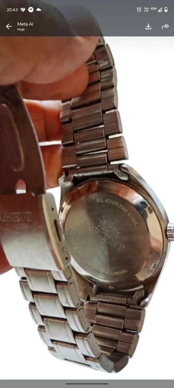 Relógio Orient Automático 469SS062 S2SX Prateado Masculino Aço Inoxidável - Foto 3