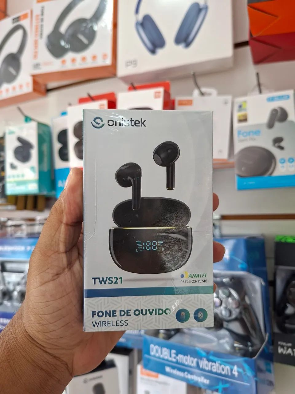 Fone de ouvido Bluetooth onistek com microfone - entrega em slz e região 