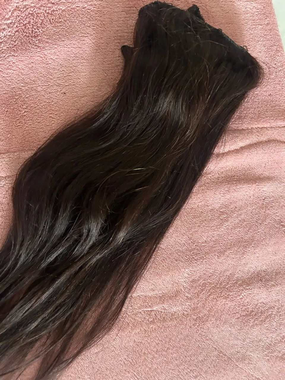 Cabelo humano / duas tela / 55 cm  - Foto 3