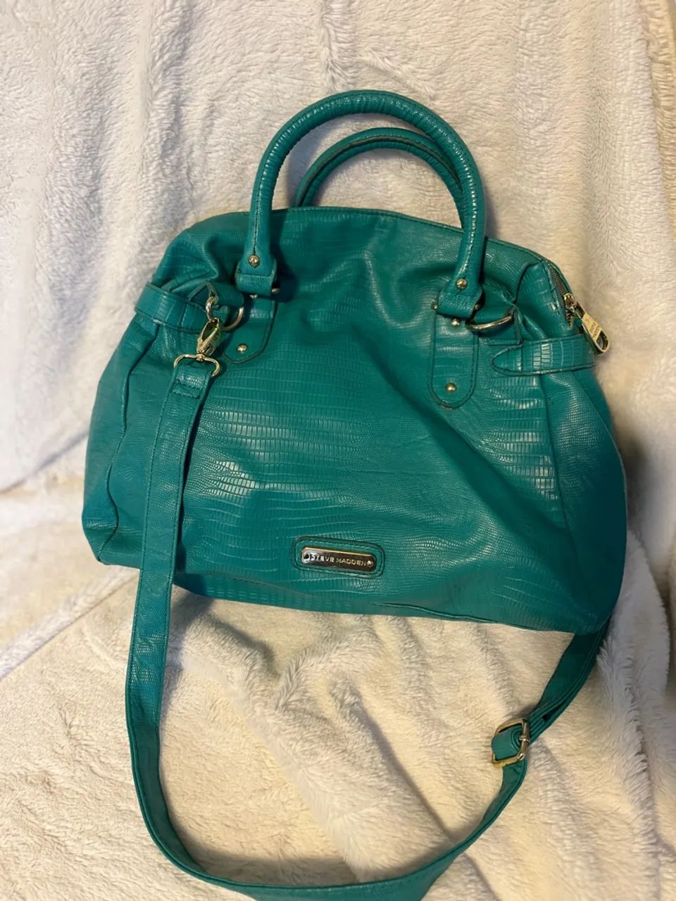 Bolsa Steve Madden original verde turquesa  - Foto 4