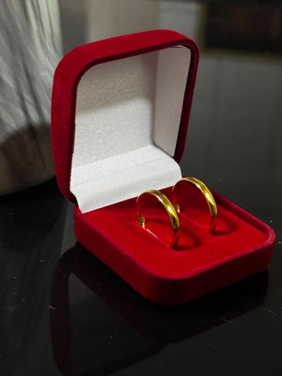 ? *VENDO PAR DE ALIANÇAS BANHADAS A OURO 18K!?* - Foto 5