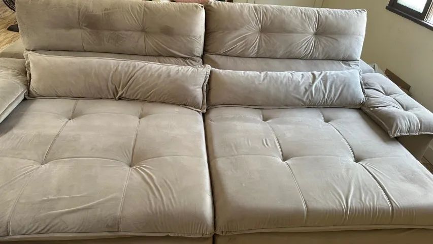 Sofá retrátil e reclinável 3 metros molas ensacadas impermeabilizado Rio Decor - Foto 2